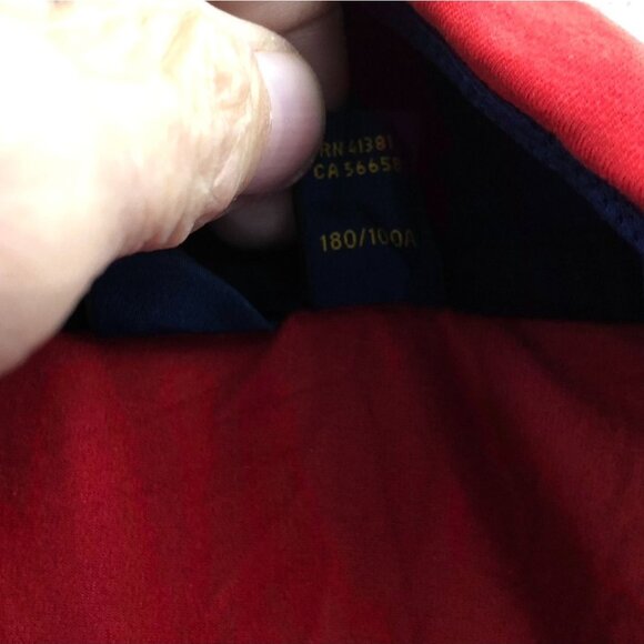 Polo Golf Ralph Lauren Mens Activewear Top Large Red Quarter Zip Long Sleeve - Picture 12 of 16